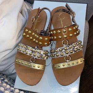 Jessica Simpson, cold and tan sandal